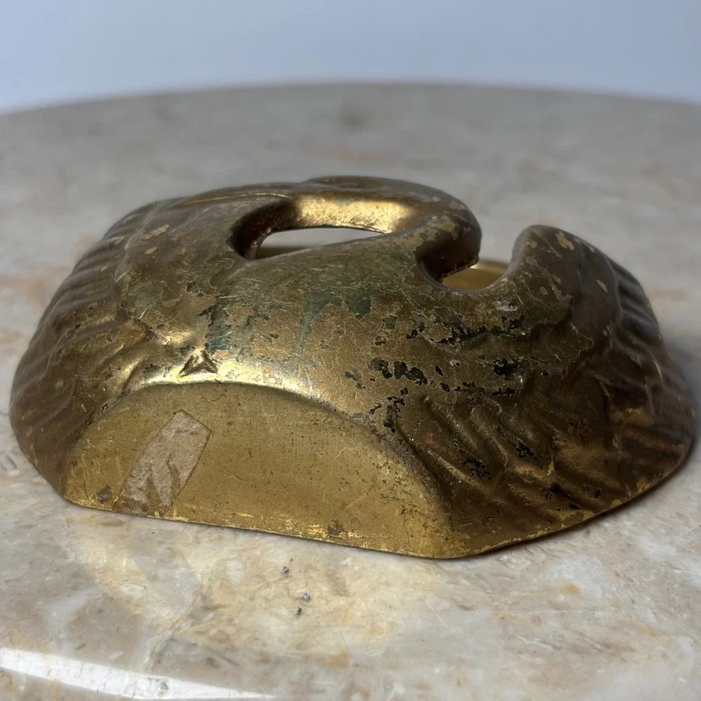 Brass Swan Wall Hook OS Gold Vintage Hollywood Regency Bird Decor
